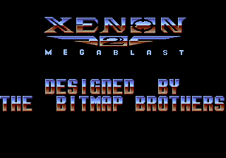 Xenon 2 Megablast title screen for Sega Mega Drive